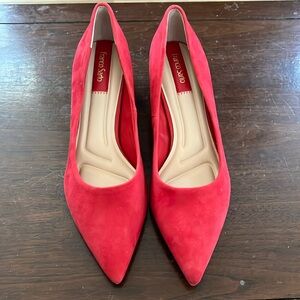 Size 8.5 Red Franco Sarto Suede shoes